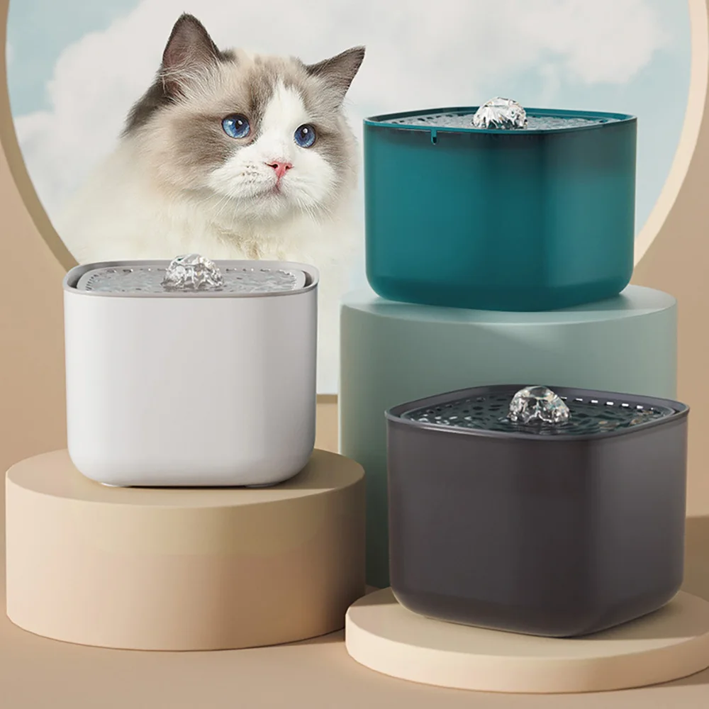 3L Cat Water Fountain Auto Recirculate Filter Large Capacity Filtring Cat Water Drinker USB Electric Mute Cats Water Dispenser