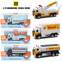 CCA 1:72 Road rescue Petrol stations Collection Racing Alloy Car Model Children's Toy Car Casting Pullback Function
