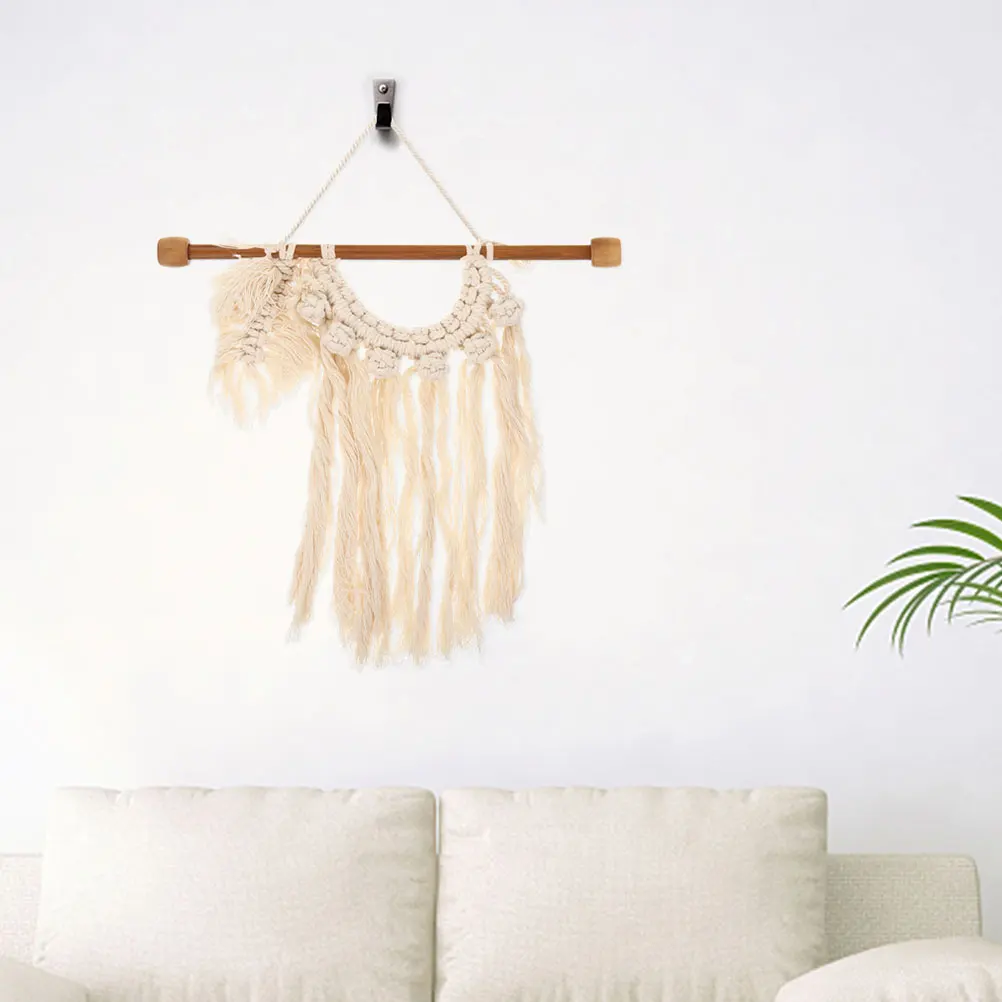

8pcs Tapestry Gantry Poles Wood Hanging Accessories Poster Hanger Bamboo Rod Wall Decor Dowels Crafted