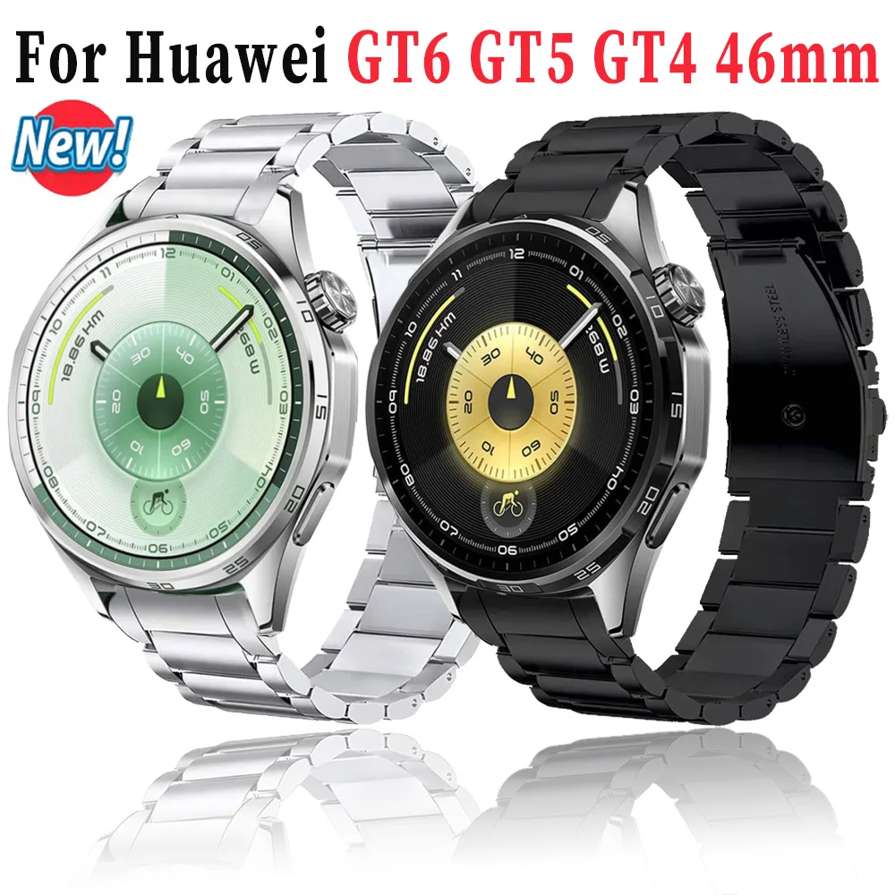 No Gap Offizielles Interface-Metallarmband für Huawei Watch GT6 GT5 46mm Edelstahl Komfortables Armband Huawei Watch GT4