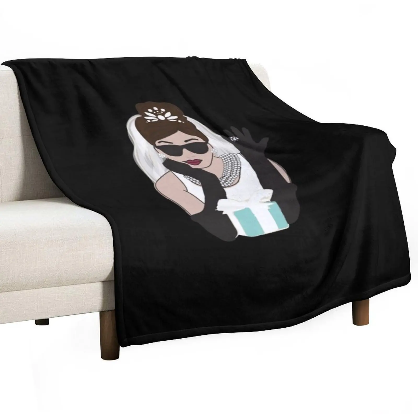 Audrey Hepburn Bride Stick Throw Blanket Sofa Quilt Comforter Blankets