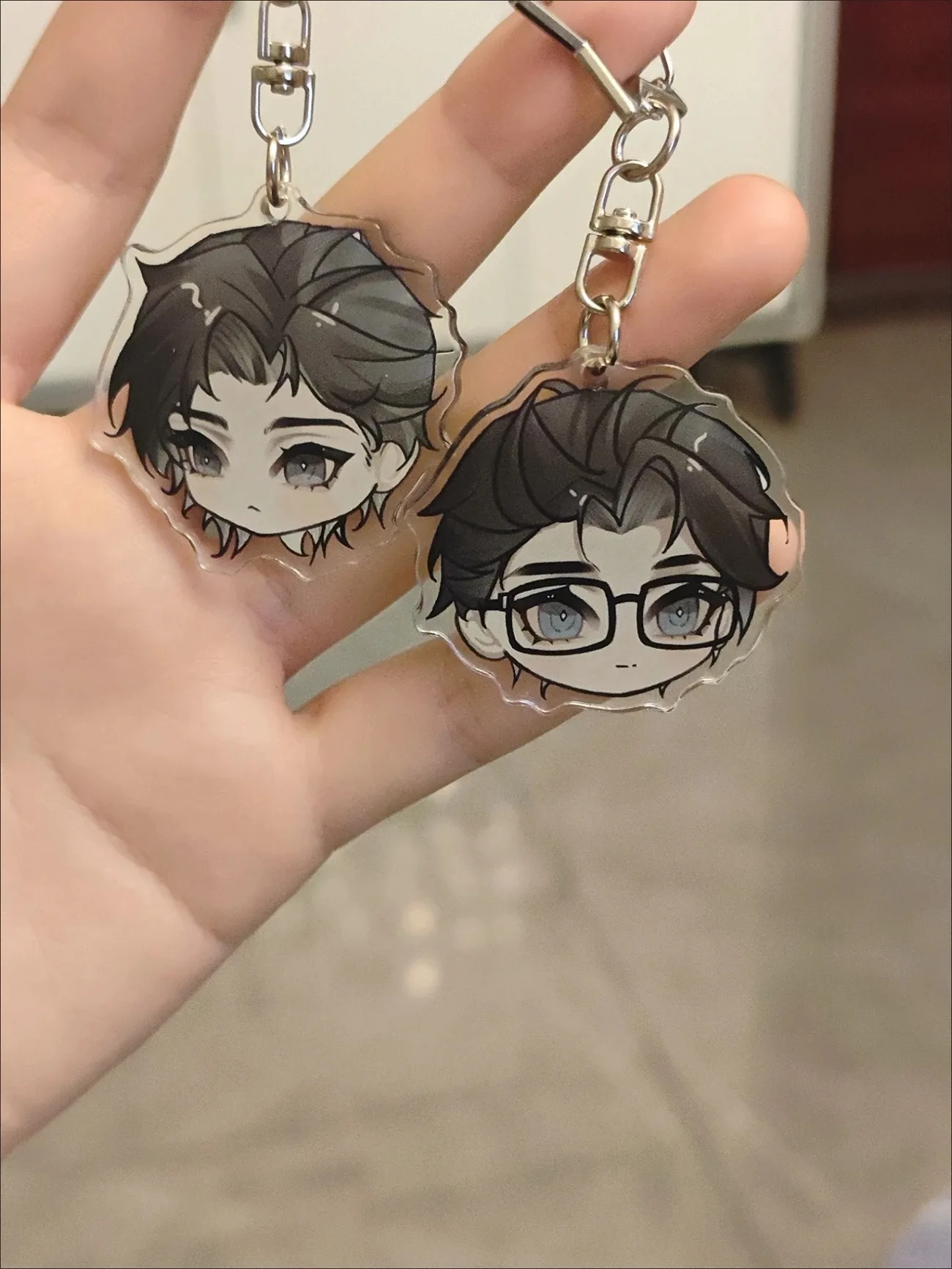 TV ABO الرغبة إليوت هوا يونغ Shengshaoyou Pein Jiang Heng Q-النسخة تأثيري سلسلة مفاتيح مصنوعة من الأكريليك على ظهره مفتاح قلادة الدعائم هدية #5