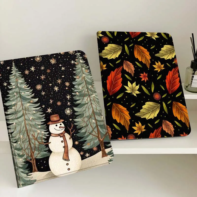 

Cartoon Snowman Tree Star Gift Tablet Case For Samsung Tab Galaxy S6 S11 A A7 A8 A9 A11 10.1 10.4 10.5 Plus Lite