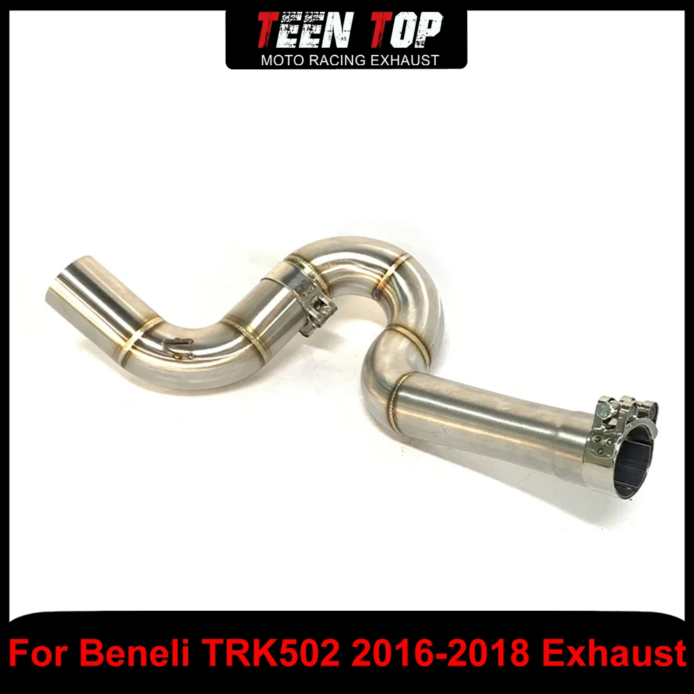 دراجة نارية العادم الهروب الأوسط وصلة الأنابيب ل Benelli TRK502 2016 2017 2018 51 مللي متر Decat الأنابيب منتصف اتصال الأنابيب الفولاذ المقاوم للصدأ