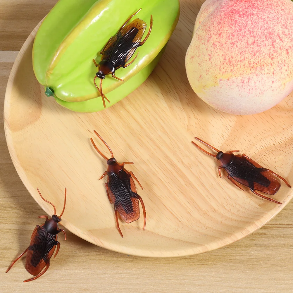 150 Pcs Halloween Toys Fake Look Real Pretend Insect Prank Brown Simulation Child