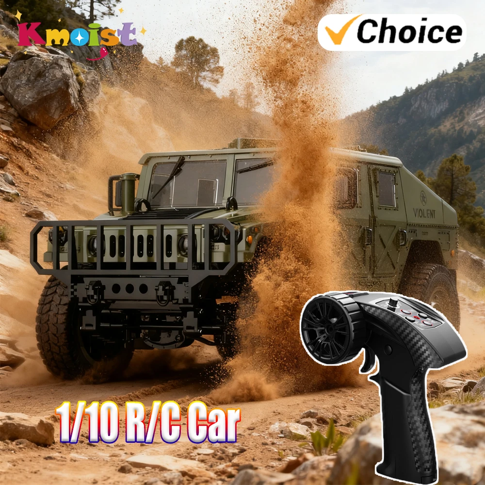 1/10 جميع تيريان 4WD 2.4G سيارات التحكم عن بعد تسلق مركبة RC على الطرق الوعرة سيارة مع أضواء LED لعب للأولاد هدايا عيد الميلاد