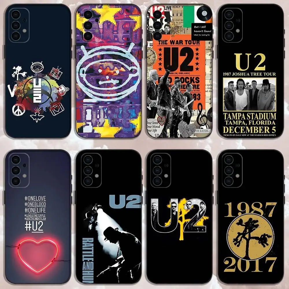 

The U-U2s Band Phone Case For Samsung S25,S24,S21,S22,S23,S30,Ultra,S20,Plus,Fe,Lite,Note,10,9,5G Black Cover