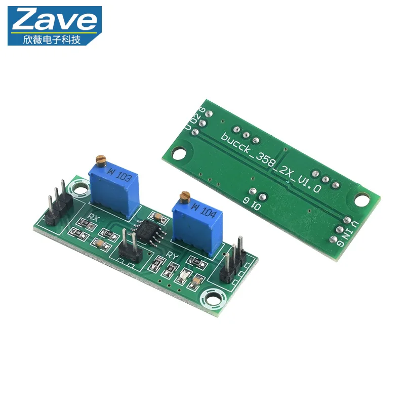 LM358 Weak Signal Amplifier (Voltage Amplifier / Two-Stage Op-Amp Module / Single-Supply Signal Collector)