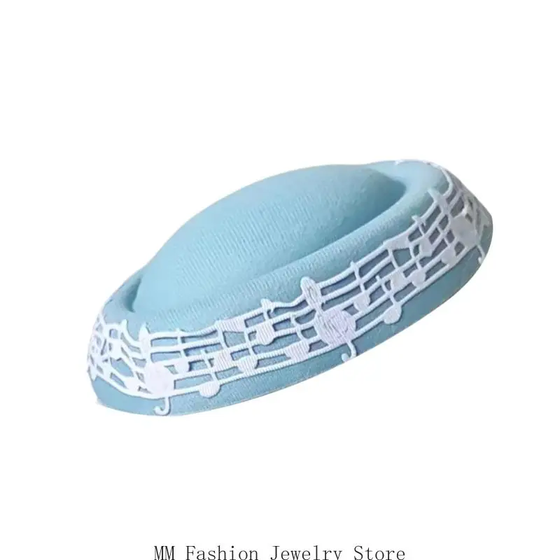 قبعة D0UB Pillbox Hat Fedoras Top Hat Fascinator Base Hat للنساء لباس كاجوال #5