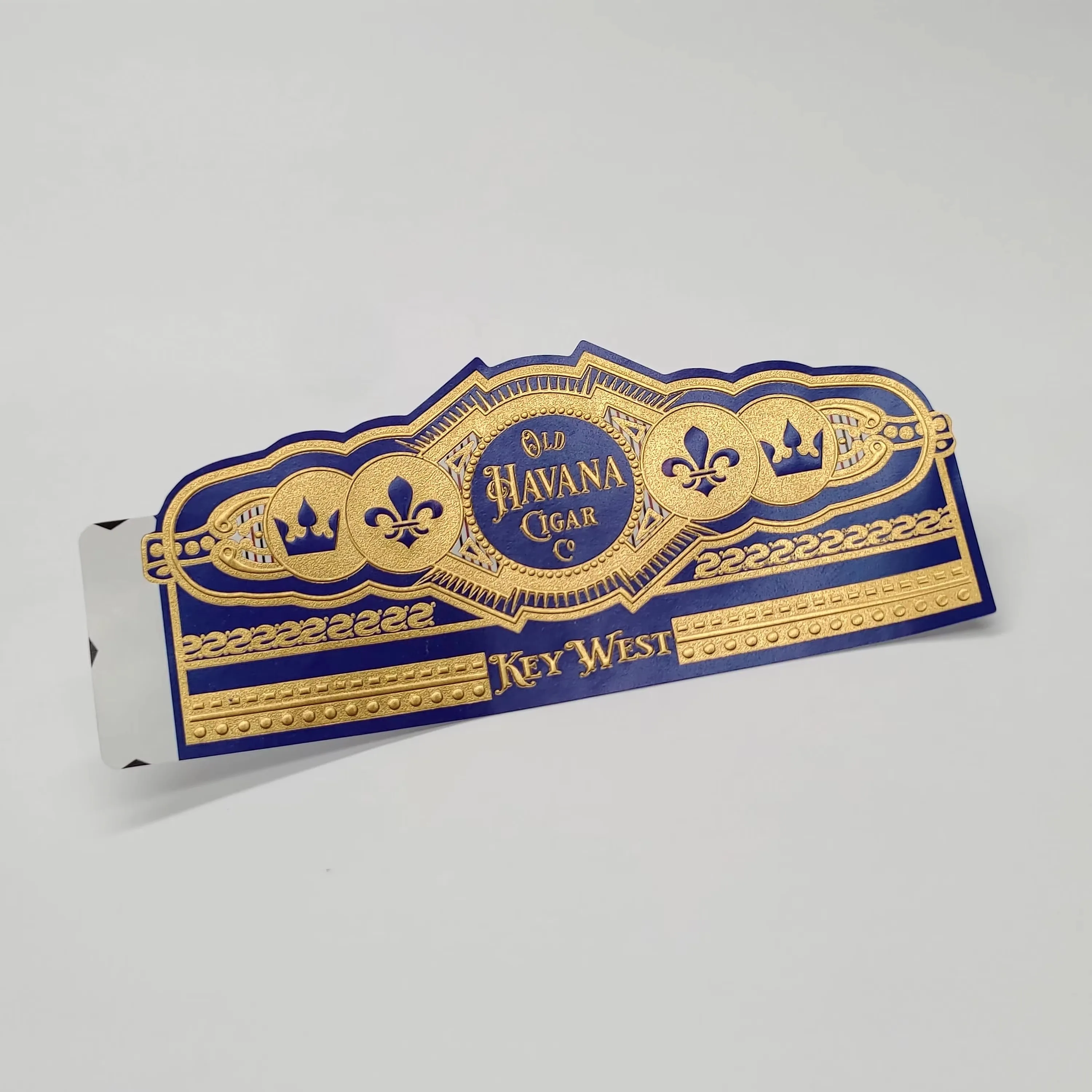 Customized Hot Stamp Gold Embossed Labels｜Cigar Packaging｜Die-cut Self-Adhesive Stickers｜Luxurious Design - view 3