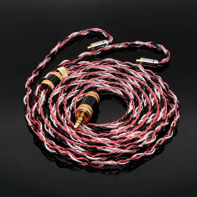 

XINHS HS009 8-core Flower Fairy silver red black tri color headphone upgrade cable