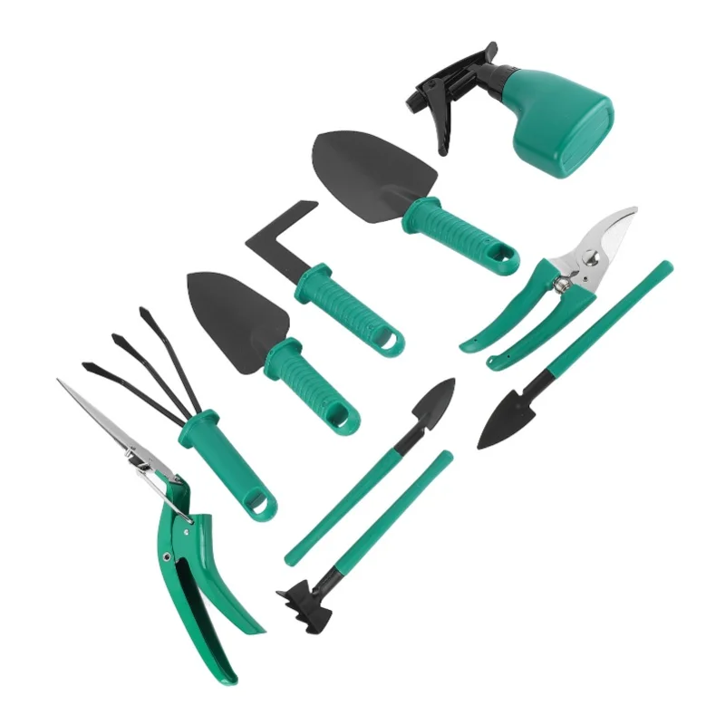 Gardening Garden Tools 10 Piece Set Scissors Spades Shovels Spray Cans Gardening Work Tools