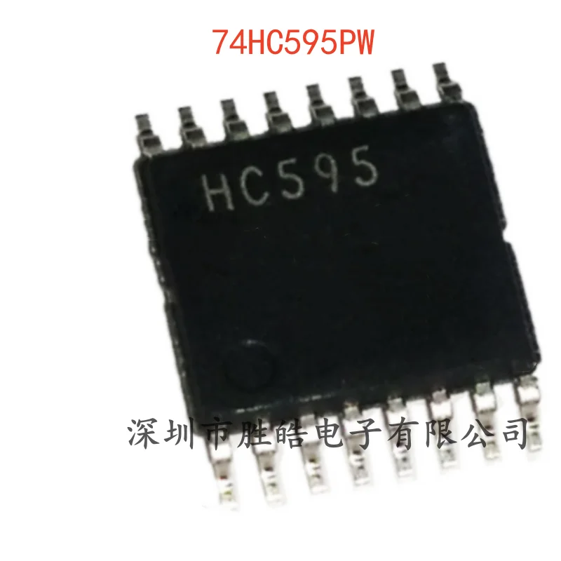 (10PCS)  NEW  74HC595PW , 118   74HC595   8-Bit Shift Register Logic Chip   TSSOP-16   74HC595PW   Integrated Circuit