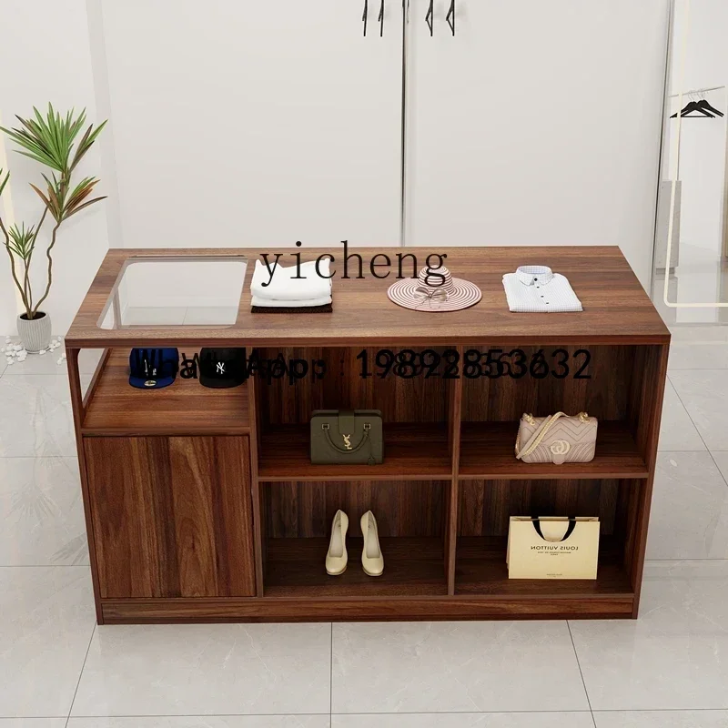 G1  clothing store glass Zhongdao flowing water platform women's decoration ornament display table locker