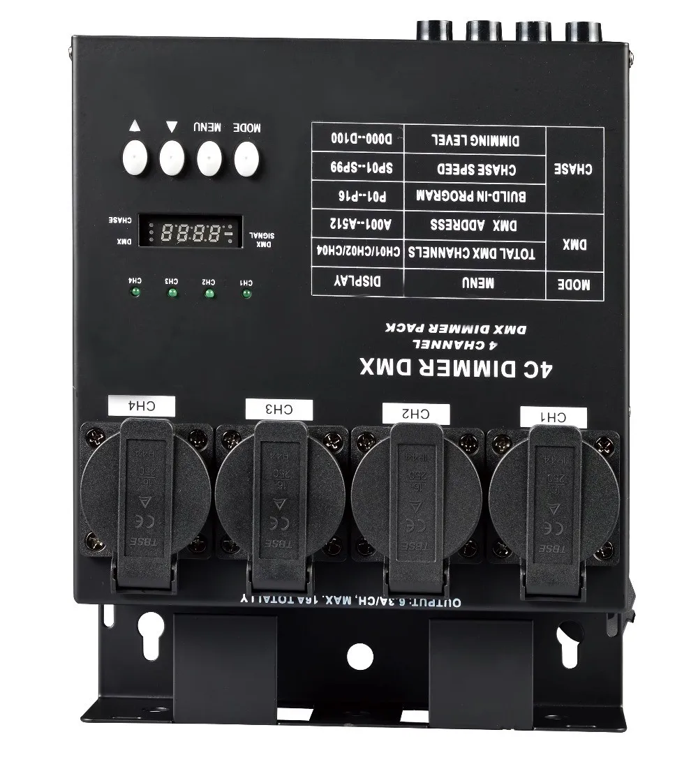 High Quality LED Controller Digital 4 Channel DMX Dimmer Pack for Stage