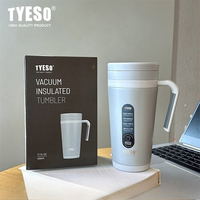 Tyeso Stainless Steel Insulation Cup coffee bottle Vacuum Insulation water bottle Office Home Thermal Mug With Handle 500ML