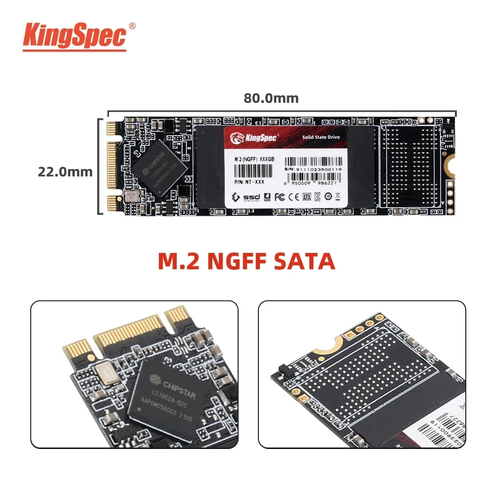 KingSpec M.2 SSD NGFF 128GB 256GB 512GB 1TB 2TB M2 SSD 2280 SATA3 6Gb Internal Solid State Drive Hard Disk For Desktop Laptop