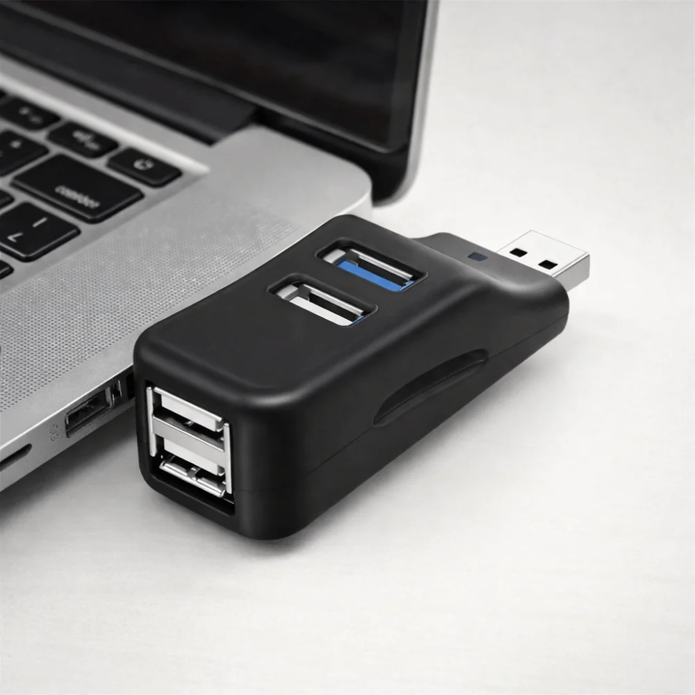 High Speed 4 Ports USB 3.0 HUB U Disk Reading Adapter Accessory USB-C Adapter Mini Size Extender Splitter Box Laptop Use