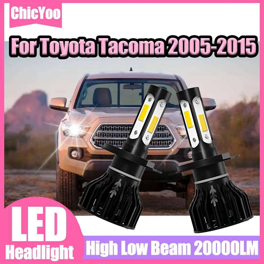 

2PCS Turbo Auto Lamps Canbus No error 20000LM H4 LED Headlight High Low Beam Car Lights 120W 6000K For Toyota Tacoma 2005-2015