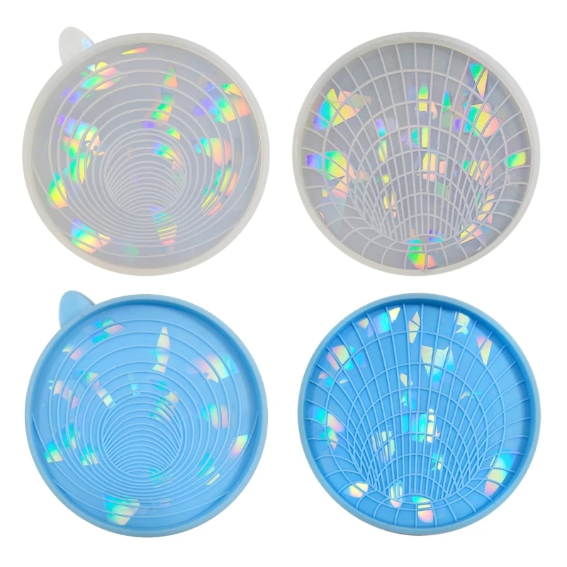 Round Coaster   Light and Shadow Cup Pad Decoration Molds