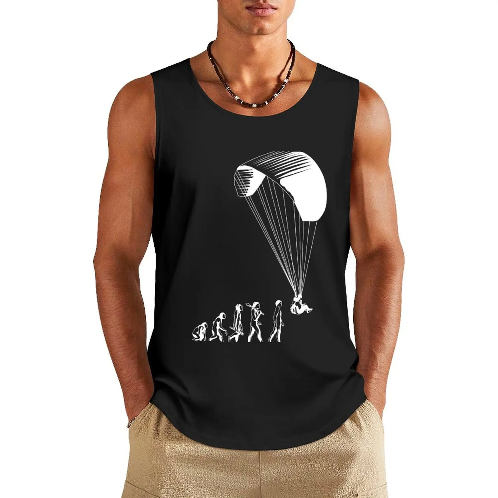 Paragliding evolution Tank Top clothing men T-shirt sports mens gym clothes