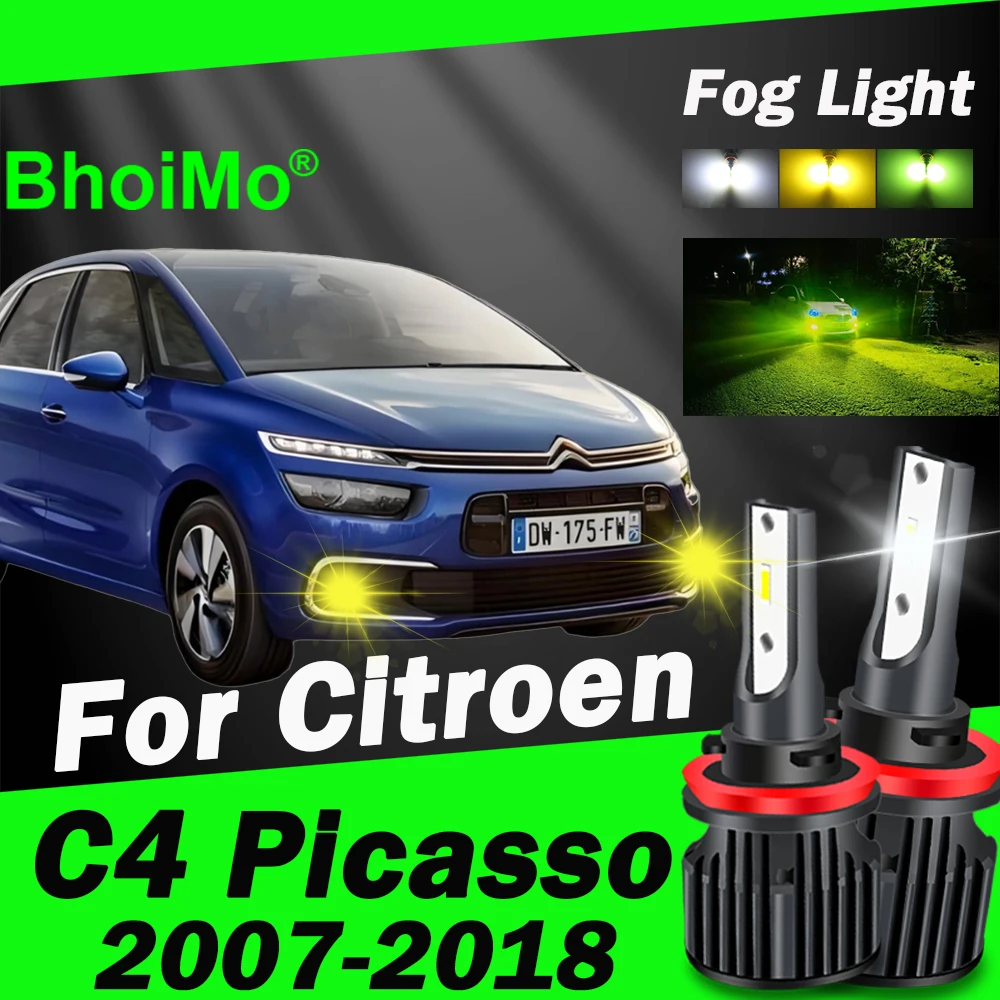 

BhoiMo For Citroen C4 Picasso 2007 - 2018 Front Fog Light Lamp Led Bulb 2008 2009 2010 2011 2012 2013 2014 2015 2016 2017