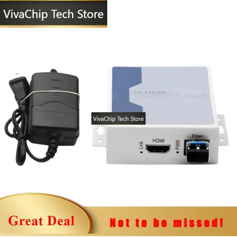 VivaChip Tech1pair High Definition 4k Optical Video Converter 10ge 1 Channel Optical Fiber Transceiver Module