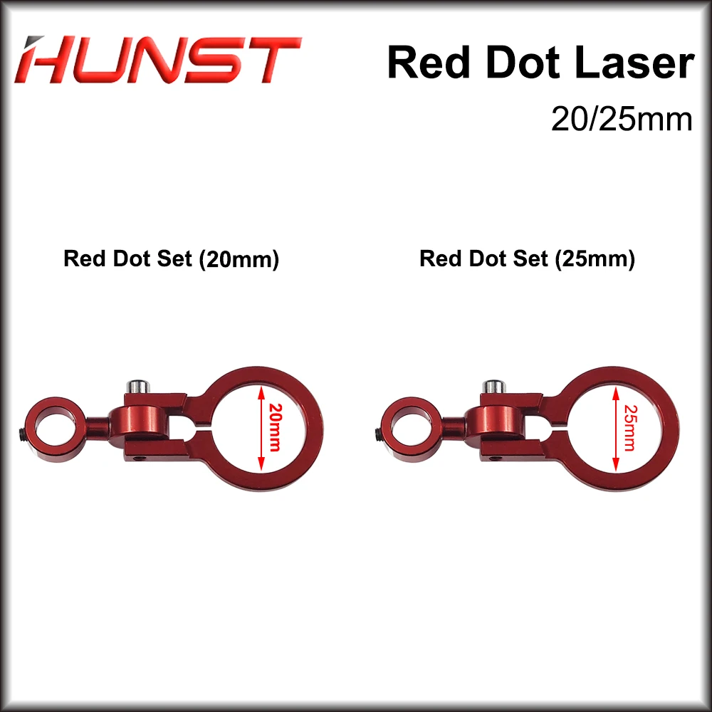 Módulo de Diodo de Posicionamento Ponto Vermelho Hunst, Gravador de Laser Head Set, DIY Co2 Laser Head, Dia 25mm, DC 5V