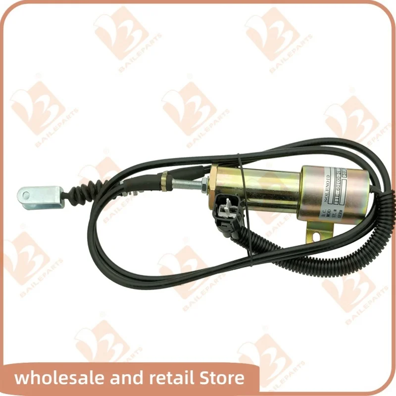 11E1-60100-24 Fuel Shut Off Solenoid 24V For Hyundai R210-5 R210-7 11E16010024 Stop Solenoid Engine Spare Parts