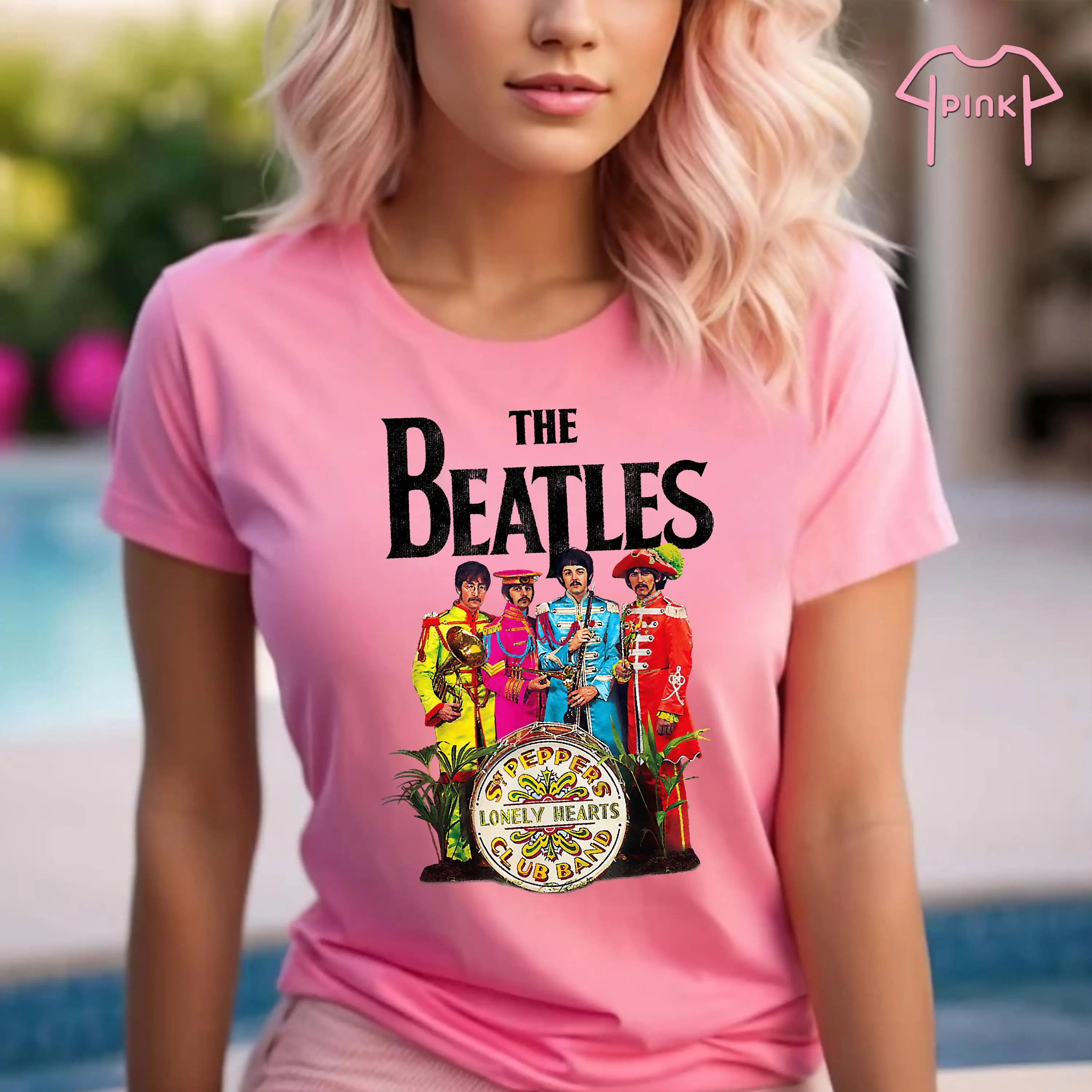 The Beatles Cartoon Graphic T‑Shirt, O‑Neck Short‑Sleeve Retro Rock And Roll Tee, Gift For Music Fan Lover Streetwear Daily Top