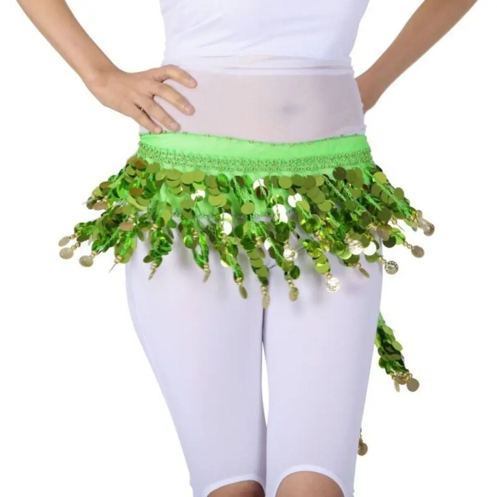 تنورة رقص شرقي مزين بالترتر للنساء ، أزياء عرض نسائية ، وشاح للورك ، حزام ملفوف ، تايلاند ، الهند ، عربي ، مثير