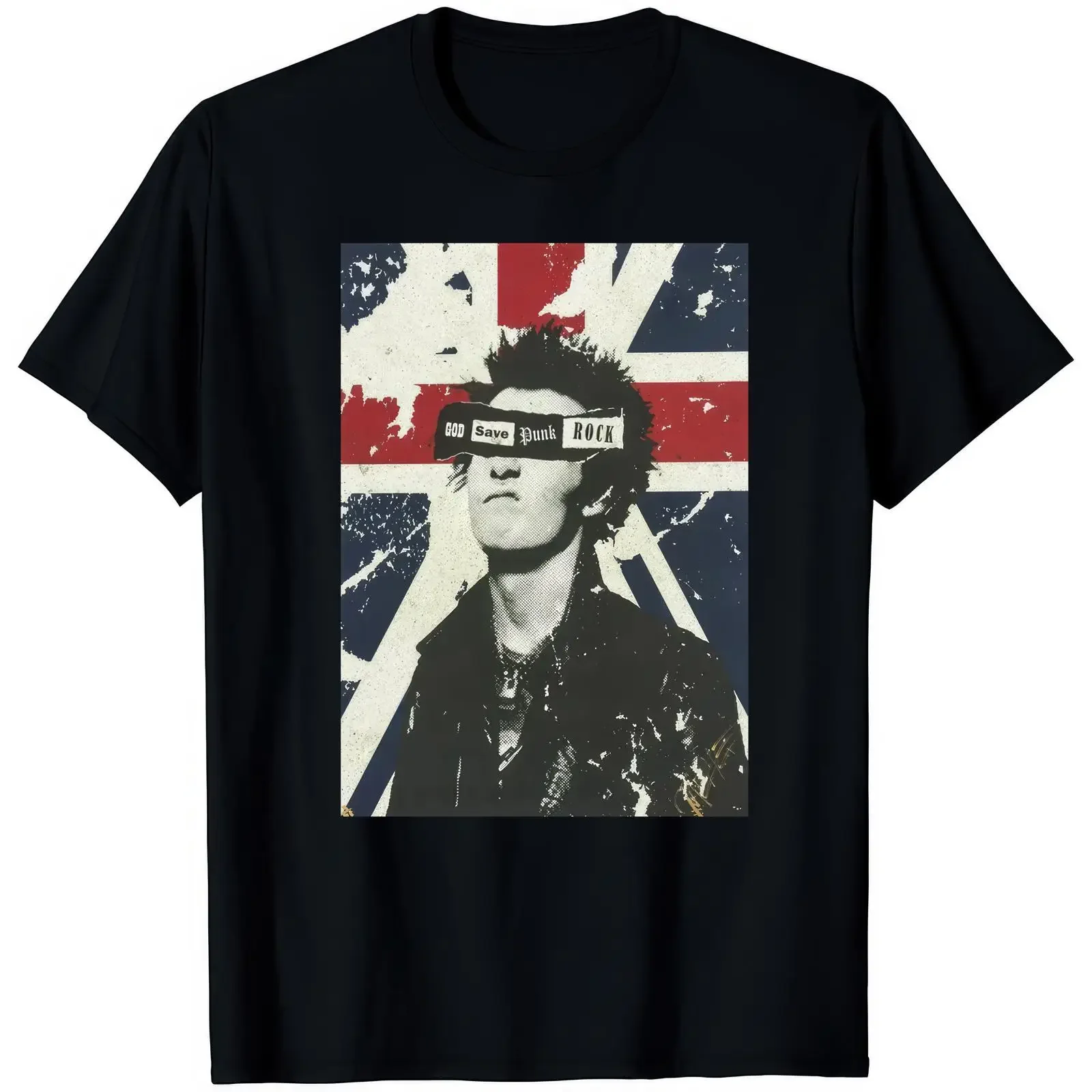 God Save Punk Rock T Shirt Retro Band vintage Washed Slightly fashion homme Casual Unisex designer clothes Comfortable Stylish