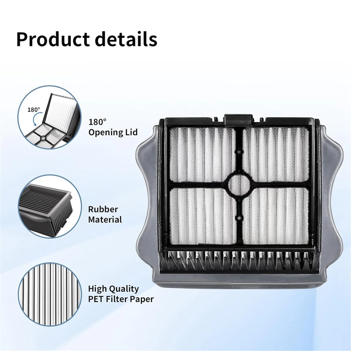 การเปลี่ยนแปรงลูกกลิ้งและตัวกรองสําหรับ Tineco IFloor 3/ Floor One S3 เครื่องดูดฝุ่นไร้สายตัวกรองแปรง