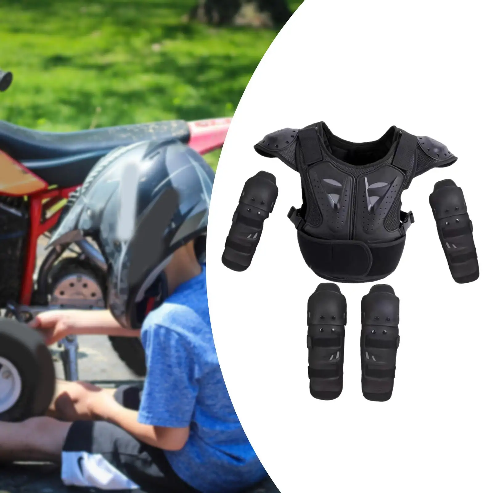 Dirt Bike Gear Boys Girls Armour Vest Kids Motorcycle Full Suit