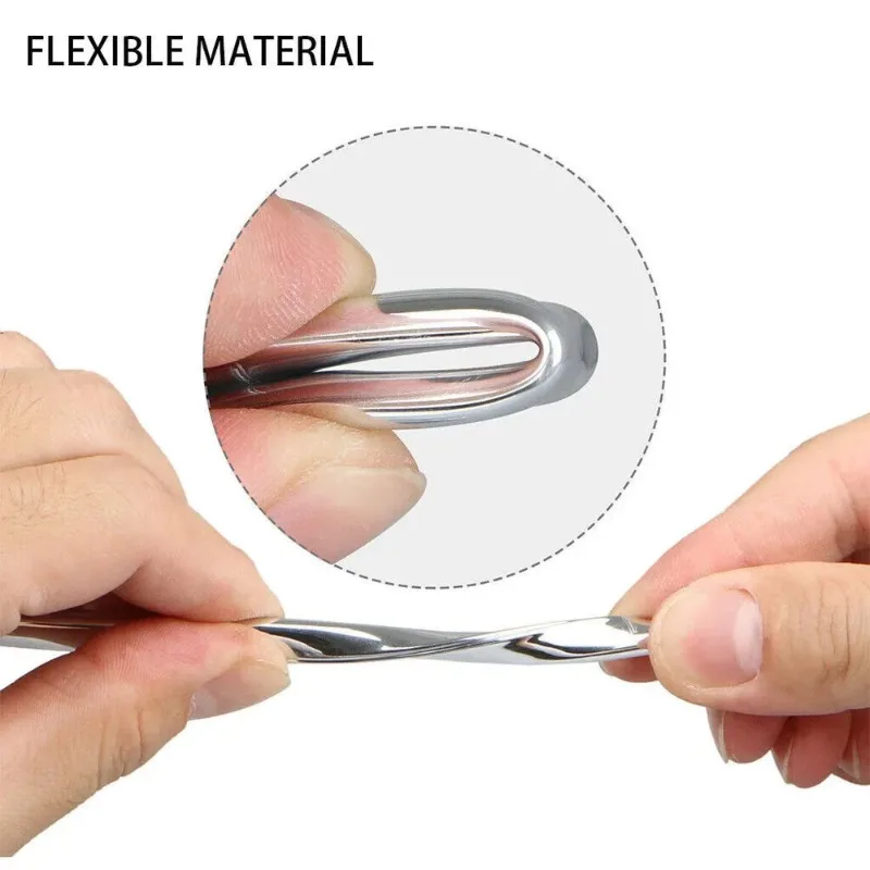 شريط زخرفي لباب السيارة باللون الفضي بطول 6 أمتار من الكروم #2