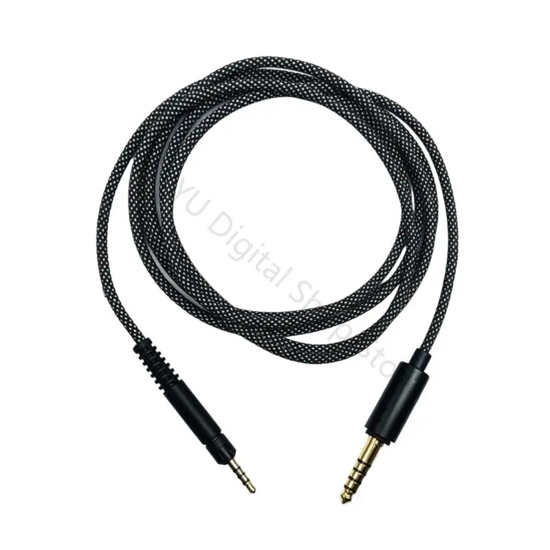 96BA Kopfhörerkabel für HD598/HD599/HD558 Kopfhörerkabel mit 4,4 mm symmetrischem Stecker, schwarzer geflochtener Außenhülle – Detail 8