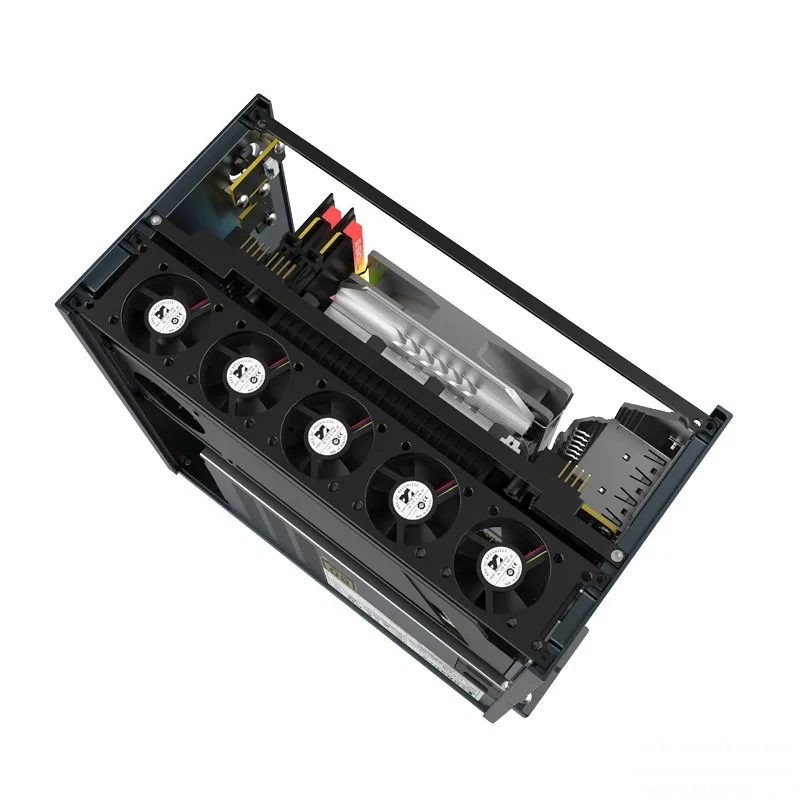 mini A24-V6 2.0 Mini ITX BKB Case for Dual-Slot Half-Height GPU 3.66L