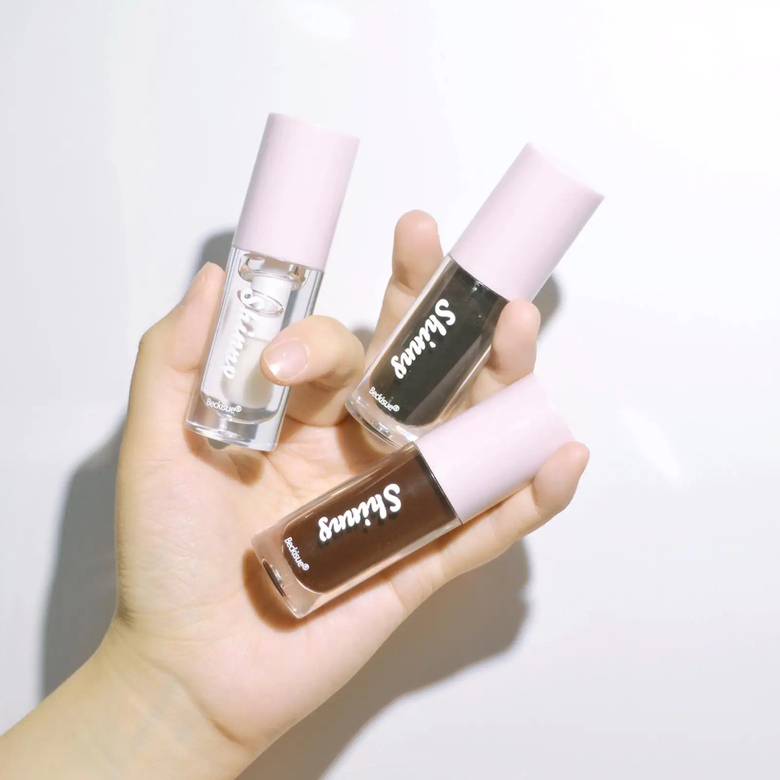 Feuchtigkeitsspendende Lippenöle mit Glitzereffekt, feuchtigkeitsspendendes, glänzendes, flüssiges Lippenstift-Set für die tägliche Schönheitspflege