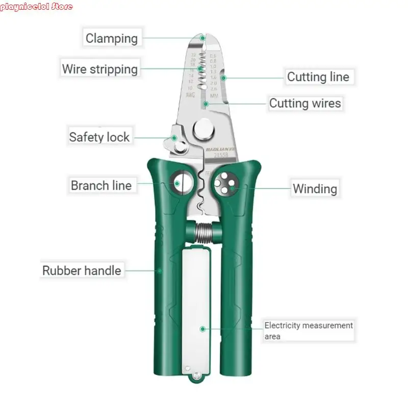 

E8BA Multipurpose 16 in 1 Electrical Pliers Voltages Tester For Cable Processing Maintenance