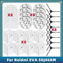 Compatibile per Roidmi EVA SDJ06RM Robot aspirapolvere ricambi accessori spazzola laterale filtro Mop panno sacchetto della polvere