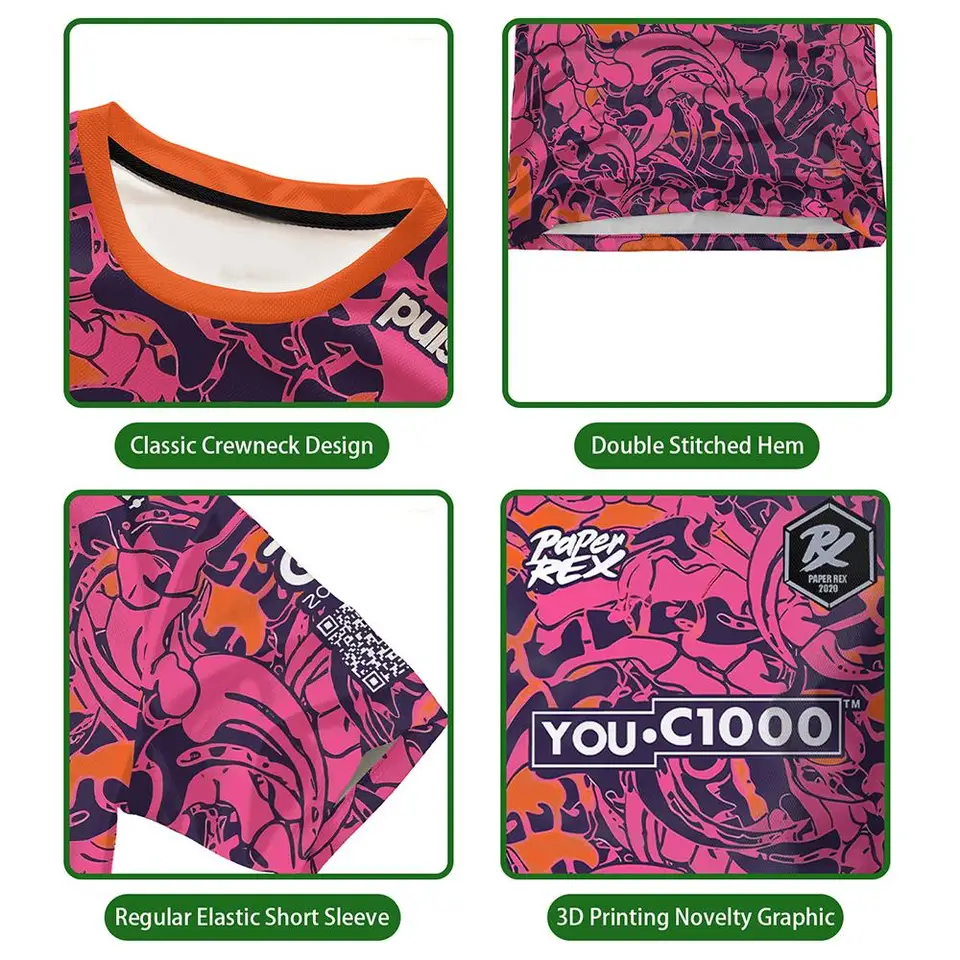 Papel rex 25/26 camisas de jogo prx valorant uniformes de