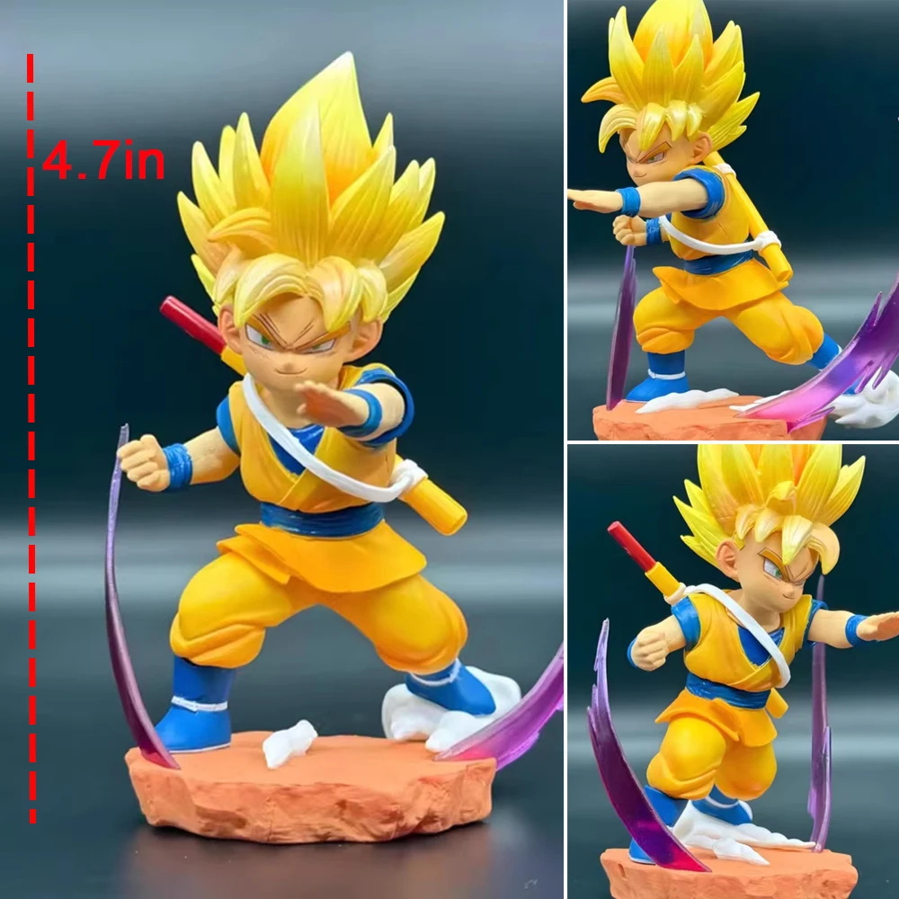 12cm dragon ball daima super saiyan son goku anime bonecas sun wukong figuras de ação pvc modelo bonecas brinquedos crianças presentes