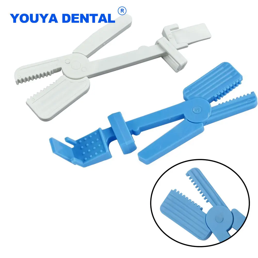 Universal Plastic Dental X-Ray Film Clamp Snap Radiograph Holder Xray Sensor Positioner Blue Clip Dental Lab Instrument Tool