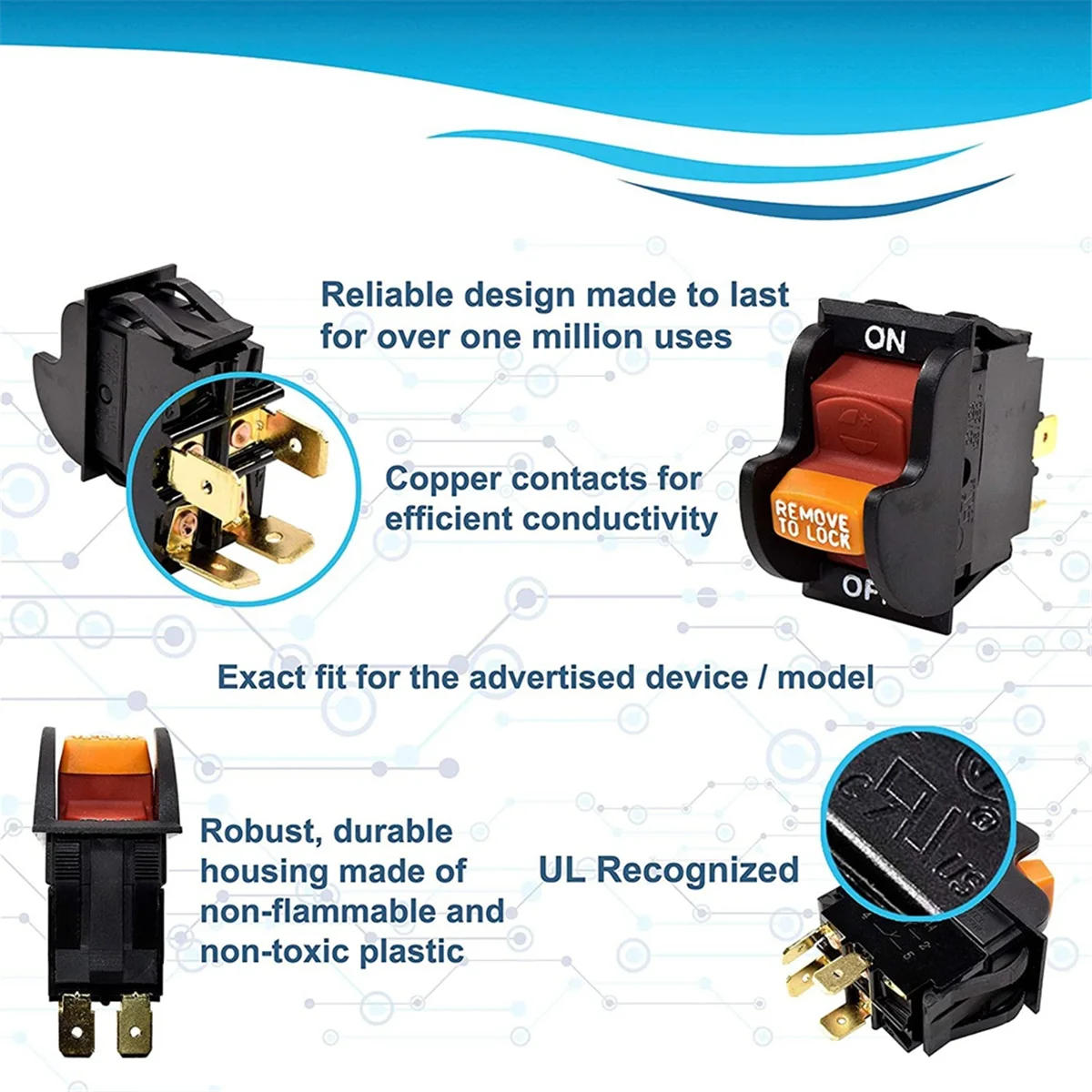 Тумблер включения-выключения настольной пилы ABLK SW7A 489105 -00 для сверлильного станка Delta 11-900 31-120 34-670 Ryobi 46023 760271017