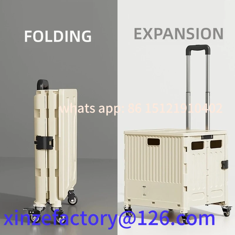 

Customizable Foldable shopping cart Multifunctional stairs climbing Crash luggage trolley