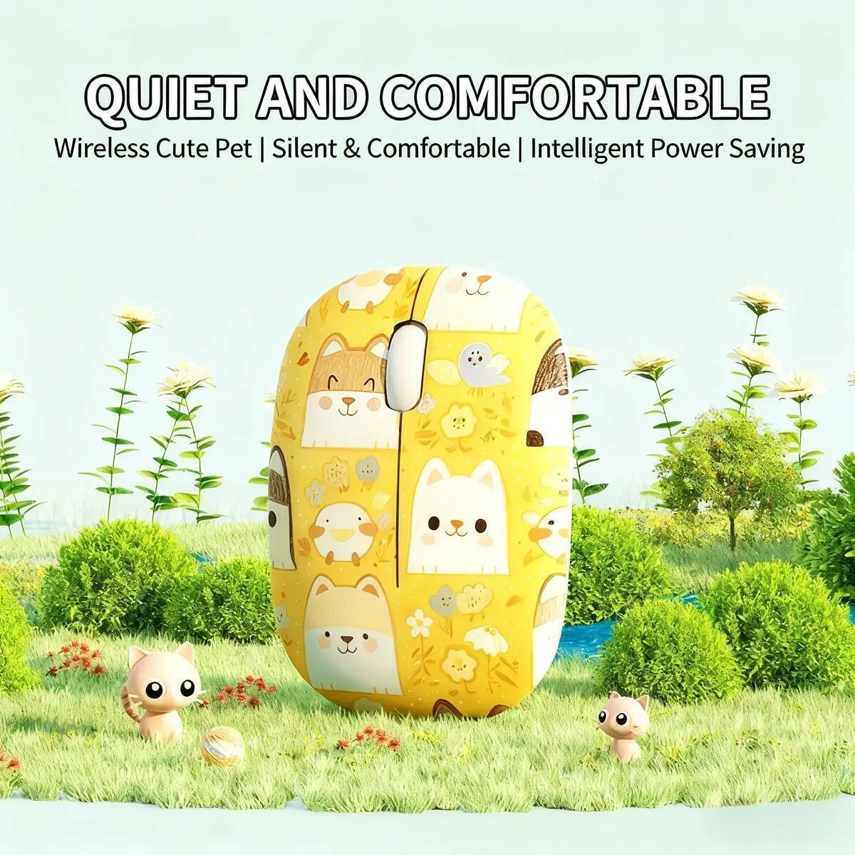 

Cute Animals Wireless Children's Mouse Quiet Ultra-Small Portable Erogonomics Small Hand Student Mini Mice For Desktop Laptop
