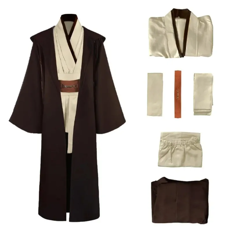 2024 New High Quality Star Soft Polyester Wars Costume Halloween Jedi Role Playing Obi-Wan Kenobi Cos Costume Female Apparel