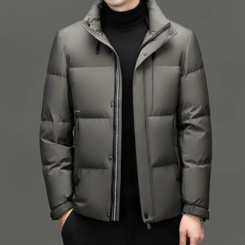 2025 neue Ankunft Winterjacke weiße Ente Daunenjacken Männer, Herren verdicken warmen Mantel, Mode Kapuzenparkas Männer M-4XL