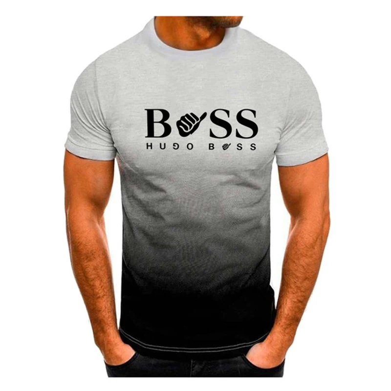 Sommer Herrenbekleidung: Trendige Sport-T-Shirts mit verschiedenen Prints, Kurzarm, schnelltrocknend, für Fitness und Freizeit – Herren-T-Shirts mit Farbverlauf – Detail 9