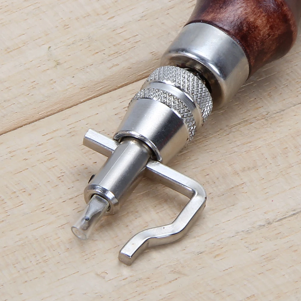 5 en 1 DIY Pro costura ranuradora artesanía de cuero herramienta de ranuradora de costura ajustable profesional multifunción herramienta de cuero de pliegue